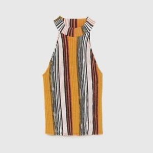 Zara striped halter top size small